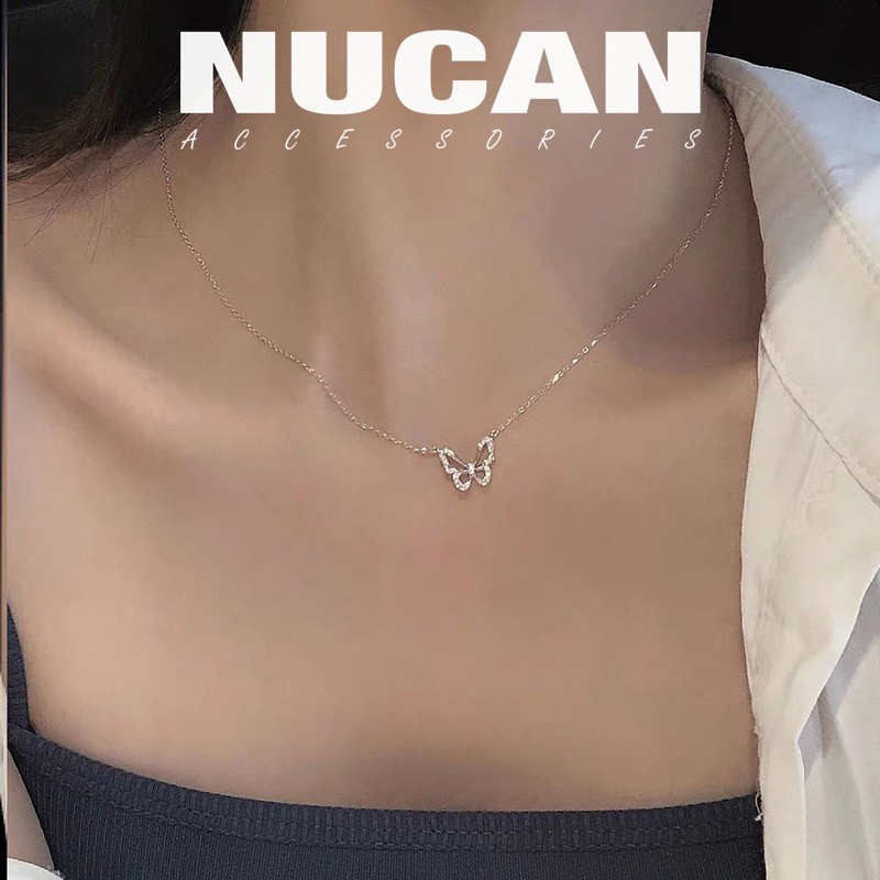 Dây chuyền choker hình con bướm đính đá cho nữ đẹp NUCAN - DC5