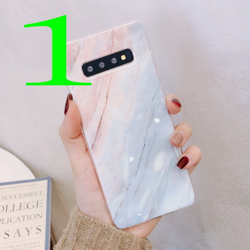 Ốp điện thoại mềm họa tiết vân đá cẩm thạch cho Samsung Galaxy S10 S9 S8 Plus S10E Note 8 9