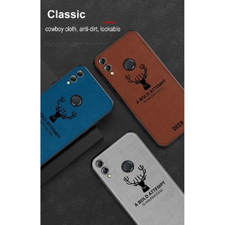 For Huawei Honor 8X Max Case Cloth Distressed Elk pattern Hard Back Cover Cases