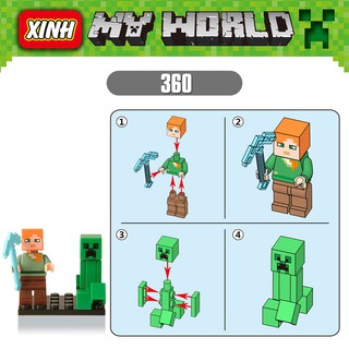 ALEX Bộ Lắp Ráp Trò Chơi Minecrafted X0127
