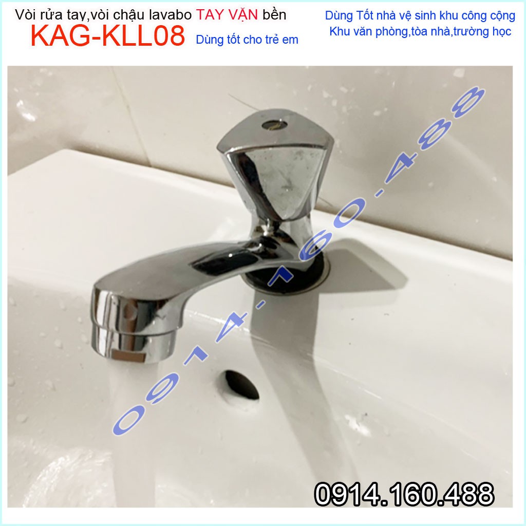 Vòi lavabo lạnh KAG-KLL08, vòi chậu rửa mặt tay vặn tam giác cao cấp nước chảy mạnh sử dụng tốt