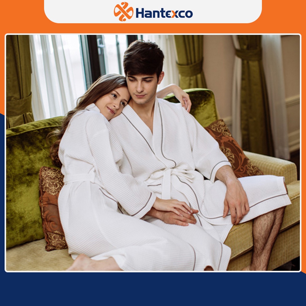 Áo Choàng Tắm Khách Sạn Hantexco 100% cotton, mềm mại, thấm hút tốt thumbnail