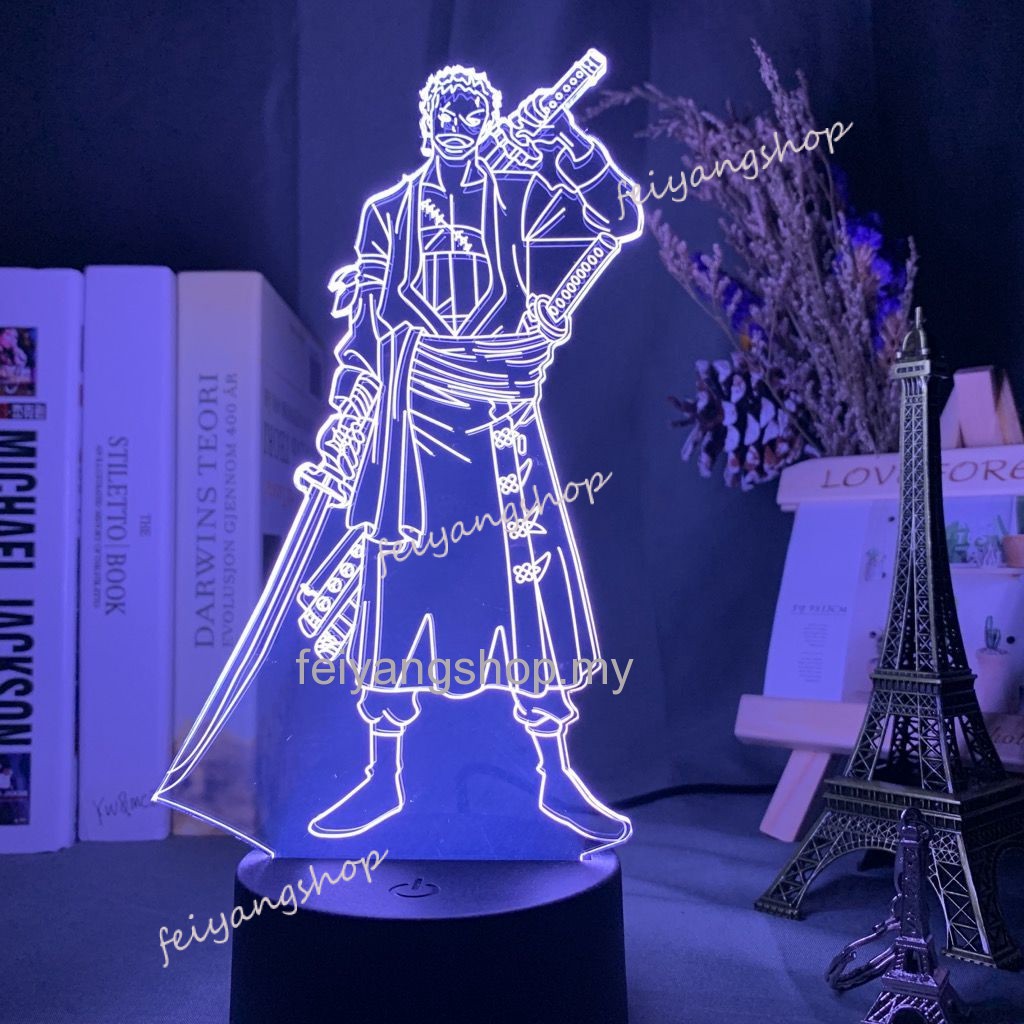Đèn Led 3d Hình Nhân Vật Luffy Ace Sunshine Roronoa Zoro Trong Phim Hoạt Hình One Piece