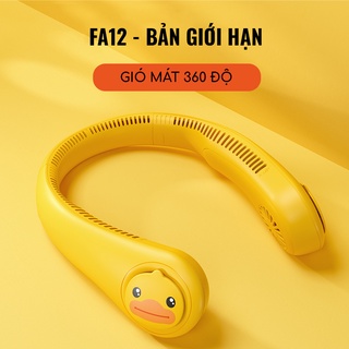 Quạt mini đeo cổ không cánh Jisulife FA12_Biên độ thổi rộng 360 độ mát mẻ dễ chịu, có thể sử dụng trong 10h_BH 12 tháng