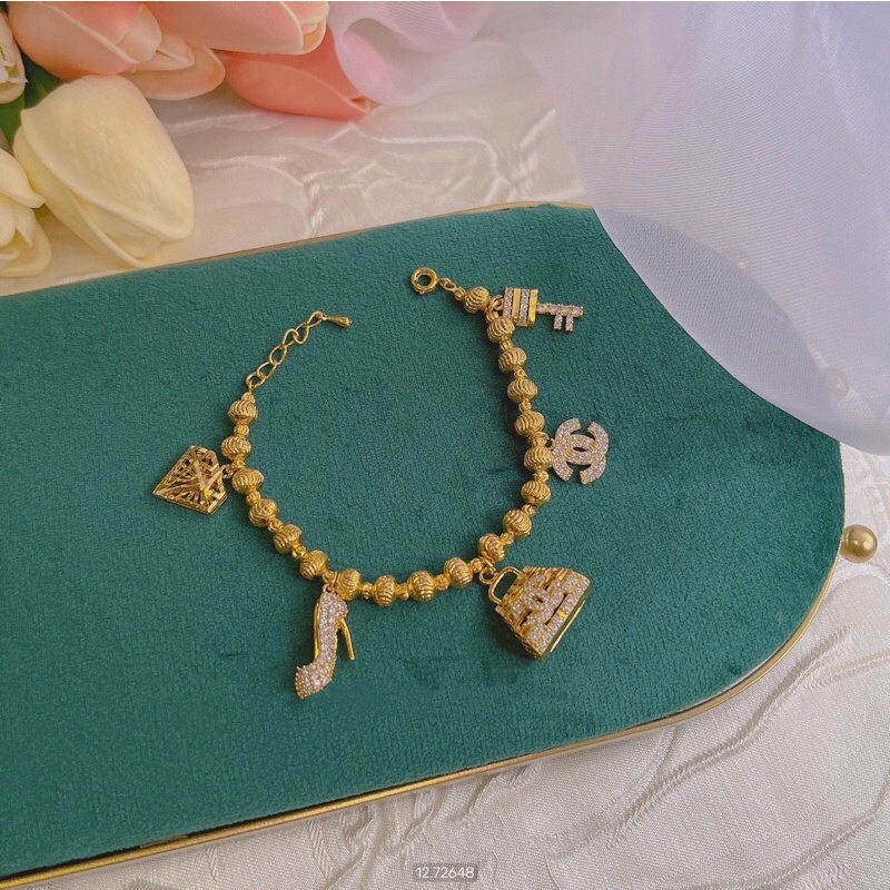 Lắc tay bi 5 charm như hình siêu sáng