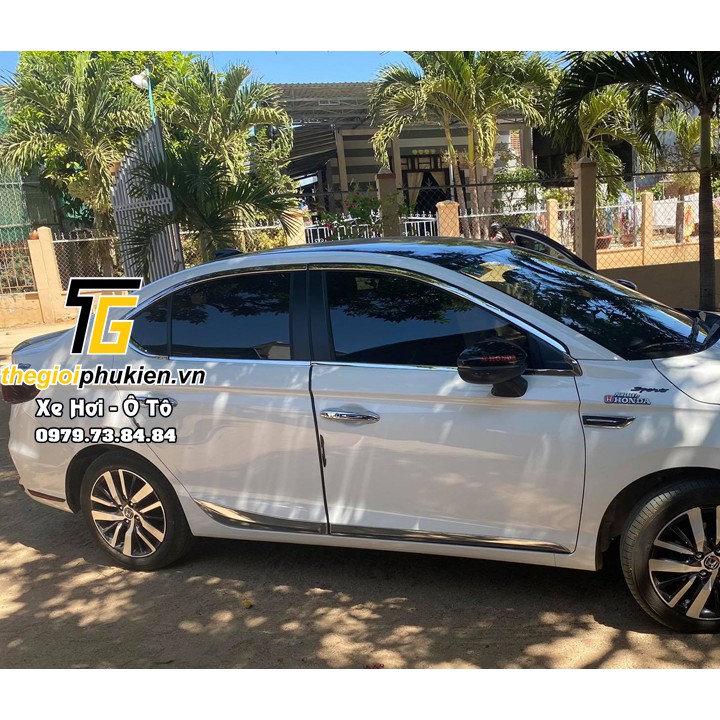 Bộ nẹp viền cong kính, chân kính Honda City 2021