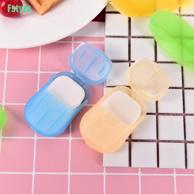 fstyzx 1 pc Portable Washing Slice Sheets Hand Bath Travel Scented Foaming Paper Soap