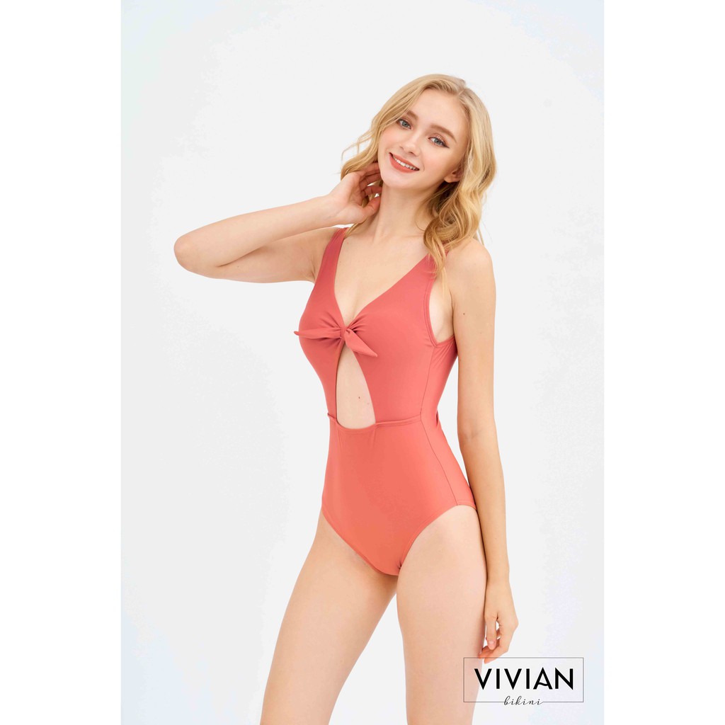 VIVIAN BIKINI- Một mảnh cách điệu áo nơ - Hồng VS122_PK | BigBuy360 - bigbuy360.vn