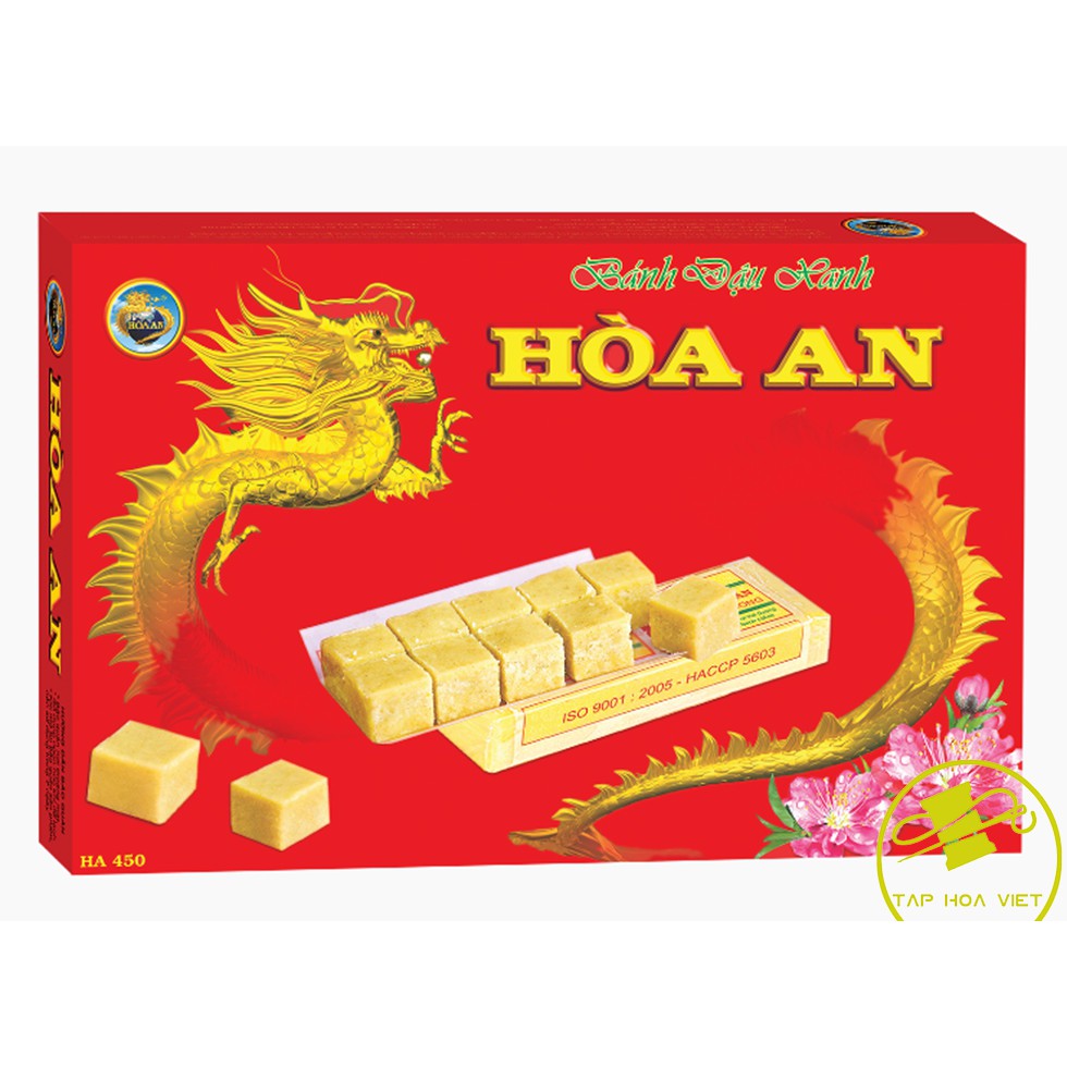 Bánh đậu xanh Hòa An hộp HA450 (đặc sản Hải Dương)