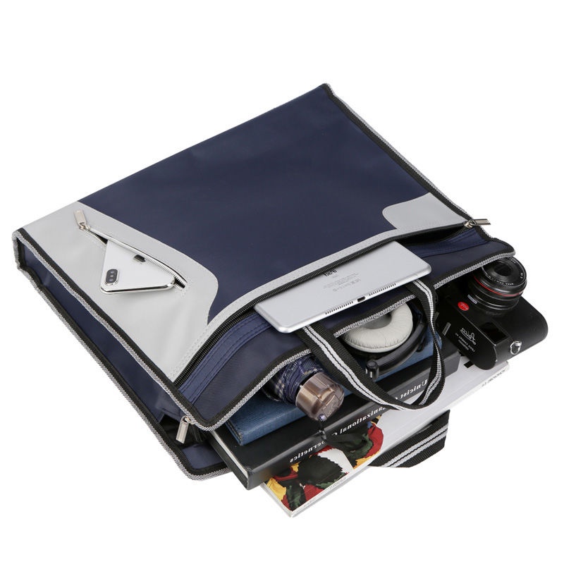 ◎❒✕ Túi xách Canvas phối khóa kéo thời trang công sở | BigBuy360 - bigbuy360.vn