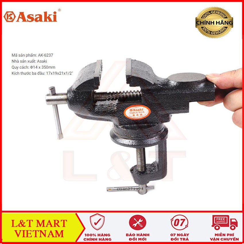 Ê tô kẹp bàn có mâm xoay Asaki AK-6273