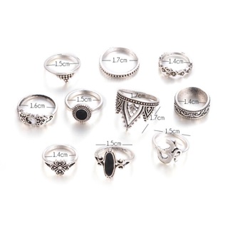 💍 Set nhẫn Boho 10 chiếc 💍