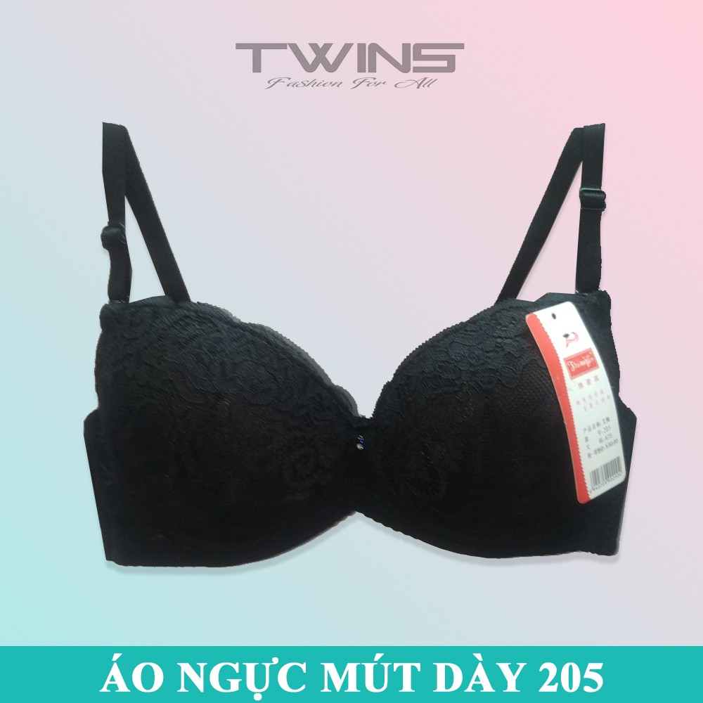 Áo ngực nữ ren nâng ngực tạo khe SD205 có gọng cúp xéo mút dày mềm mịn thoải mái mặc áo dài size 32-34-36