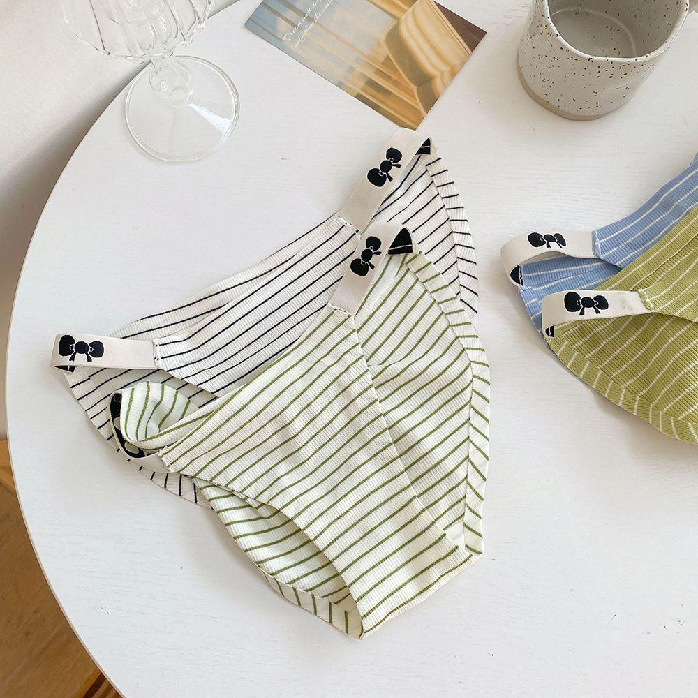 OCEANMAP Quần Lót Lưng Thấp Hoạ Tiết Kẻ Sọc Dễ Thương