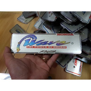 SIÊU RẺ - Bảng tên inox wave - khung bảng số trước wave - caoducracing  full ốc pass gắn các xe