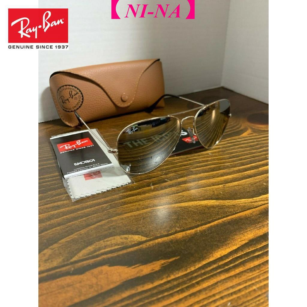 Kính Râm Ray / Ban Aviator Rb3025 58mm Màu Bạc W3277