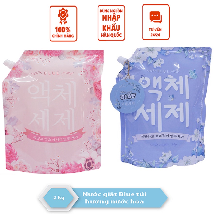 Túi nước giặt Blue 2kg Sản xuất theo Tiêu chuẩn công nghệ Hàn Quốc