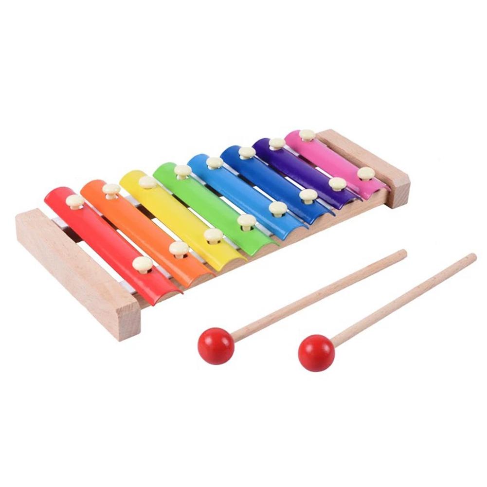 Gift Musical Toy Preschool Hand Knock Enlightenment Education Baby Kids Interactive Wooden Eight-tone Xylophone