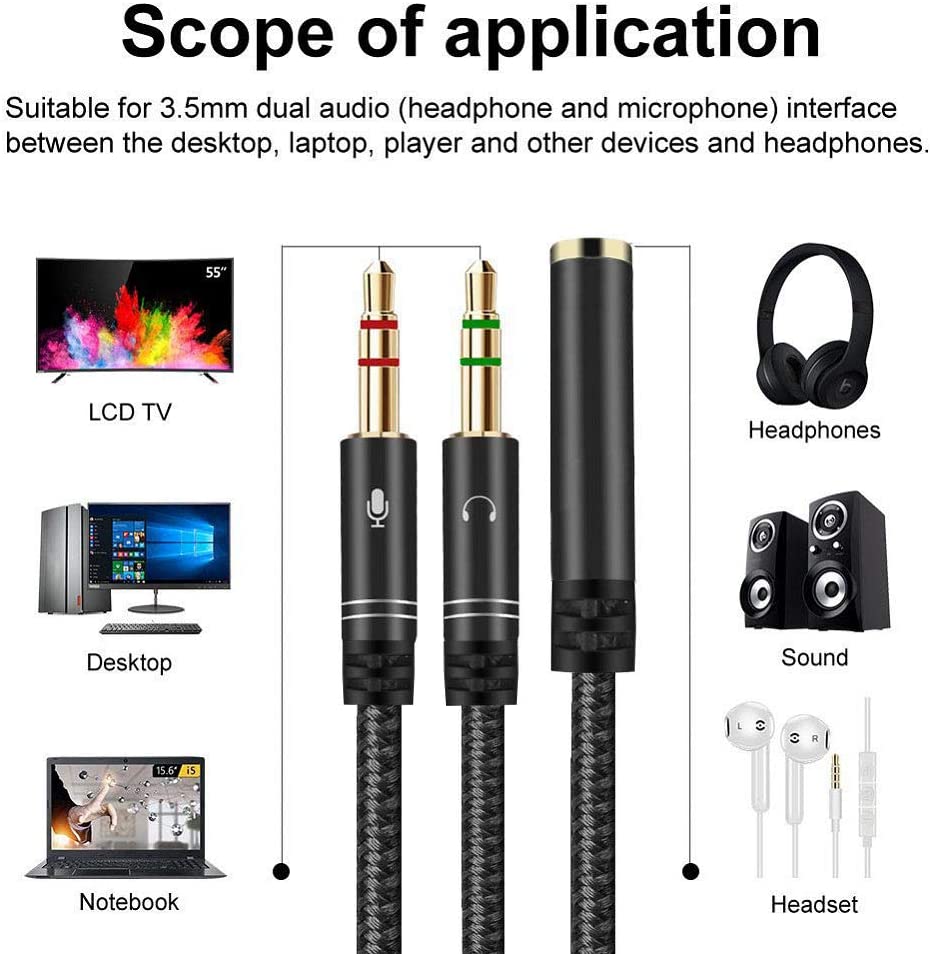 One Đầu Chia Hai Cổng Âm Thanh 3.5mm Cho Điện Thoại Apple Android | BigBuy360 - bigbuy360.vn