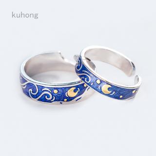 Nhẫn trang trí in hình tranh Van Gogh độc đáo