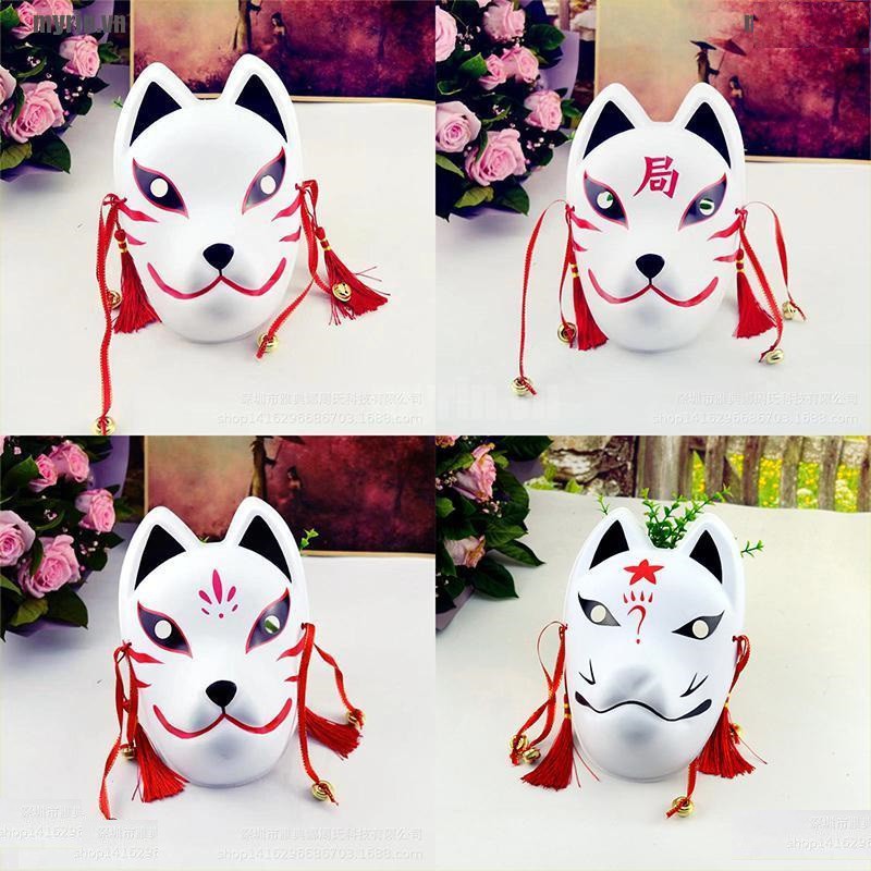 FOLLOW TẶNG 3KHÀNG CÓ SẴN Mặt Nạ 7 kiểu Kitsune Chọn mẫu Hồ Ly Tinh Cáo Phối Tua Rua Cổ Trang Hóa Trang Mèo Hồ Yêu