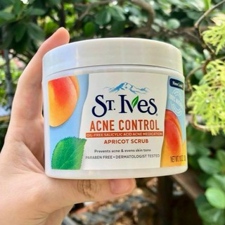 TẨY TẾ BÀO CHẾT TOÀN THÂN ST.IVES APRICOT SCRUB – ACNE CONTROL 283g