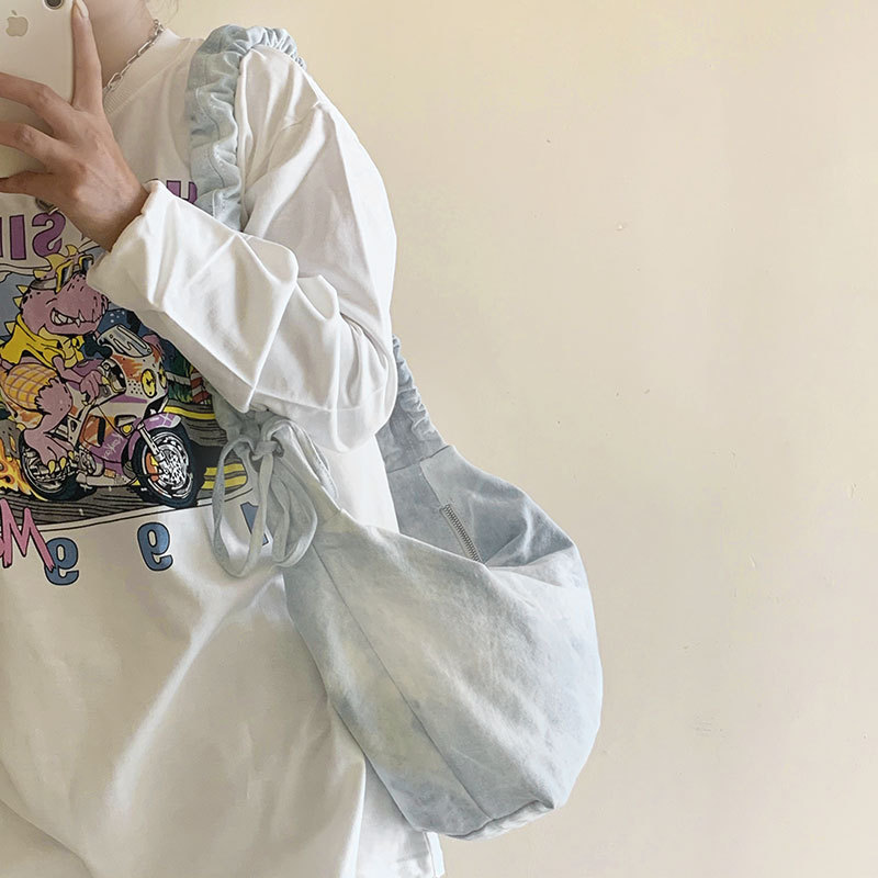 Túi canvas đeo vai ngăn rộng thời trang nữ tính