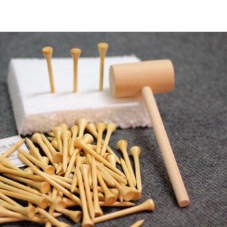 Búa gỗ + đinh gỗ 20 chiếc