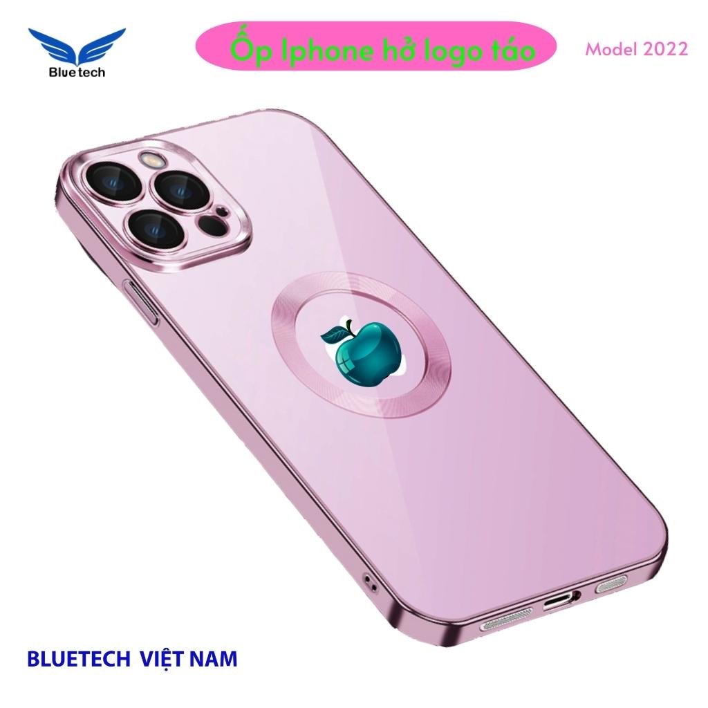 Ốp lưng iphone hở logo táo màu Hồng cao cấp sang trọng cho Iphone X- Iphone 13 ProMax
