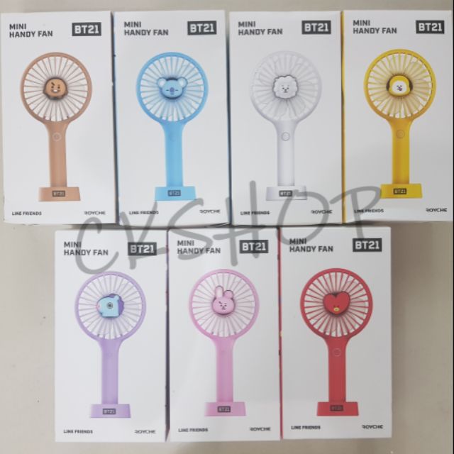 Quạt cầm tay, handy fan BT21 Royche bản mới, ver2