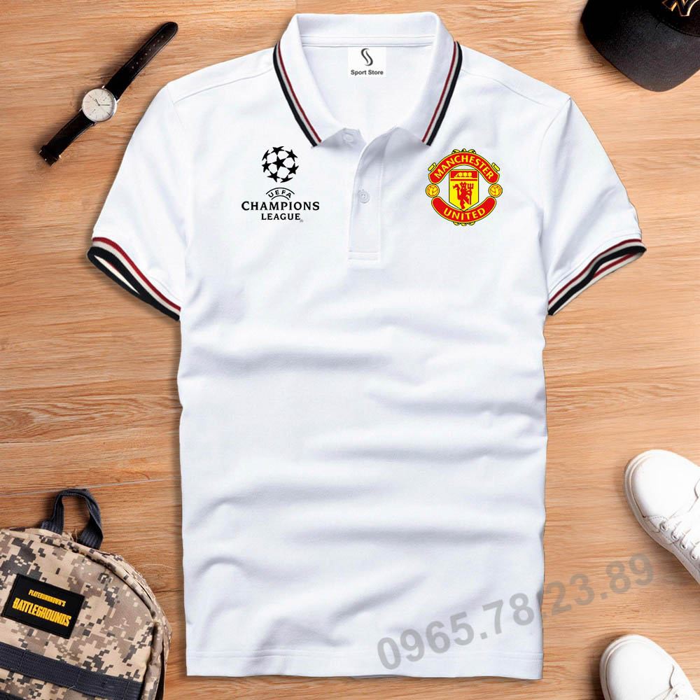 Áo Thun Polo cổ bẻ ngắn tay MU - C1 Manchester United Nam Nữ Cao Cấp, cotton mát ko bông xù, trẻ trung sang trọng GUCATI