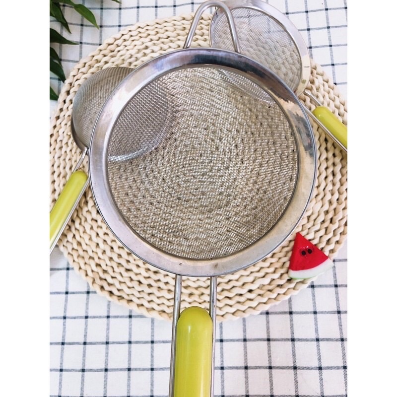 Rây cháo, rây bột, lọc thức ăn dặm cho bé bằng inox không rỉ size 14cm và 16cm