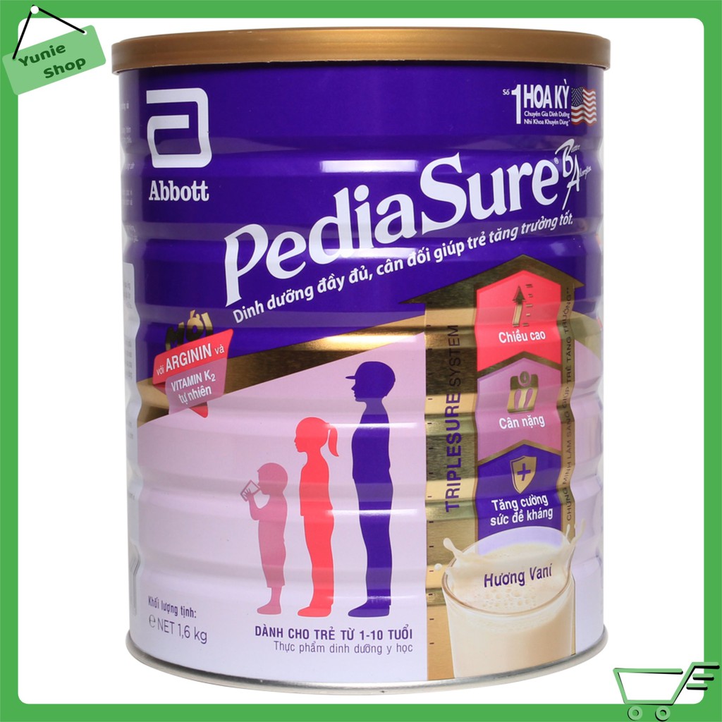 Sữa bột Pediasure 1.6kg hương vani