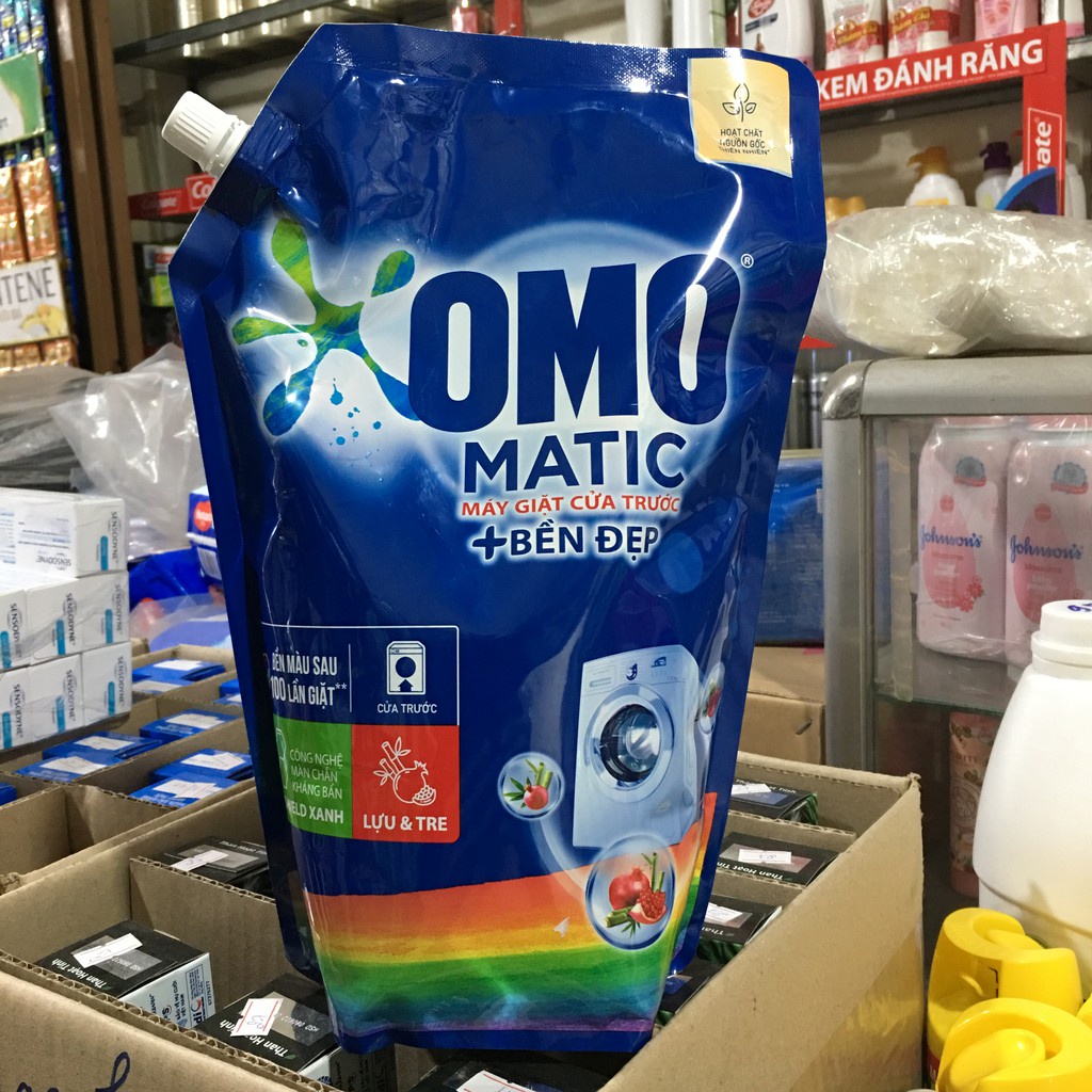 Nước giặt Omo Matic máy giặt cửa trước, túi 2KG/1.9L