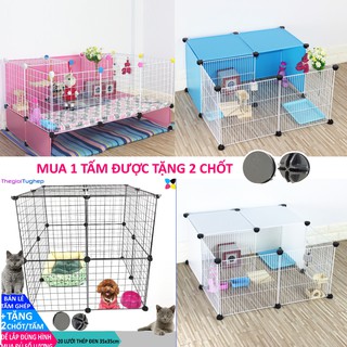 Miếng lắp ghép (BÁN LẺ) quây chuồng chó, mèo, thỏ, thú cưng, tặng kèm 2 chốt nối cho mỗi tấm