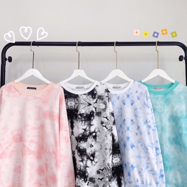 (ẢNH THẬT 100%) Áo Sweater TieDye 3D Basic