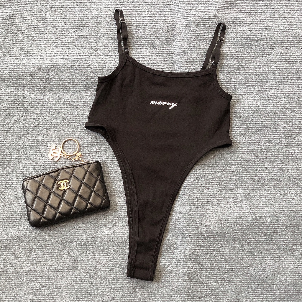 Body suit  Marry thời thượng dễ phối đồ nhất năm, Áo liền thân hai dây chất borip co dãn bốn chiều cao cấp | BigBuy360 - bigbuy360.vn