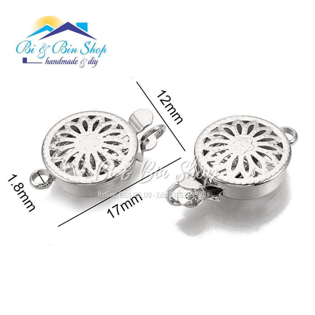 Khóa Trang Sức Hình Bánh Xe Xỏ Chuỗi Ngọc Trai Làm Dây Chuyền Vòng Deo Tay Trang Sức Handmade