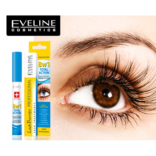 Tinh Chất Dưỡng Mi Eveline 8 in 1 Total Action Lash Therapy professional