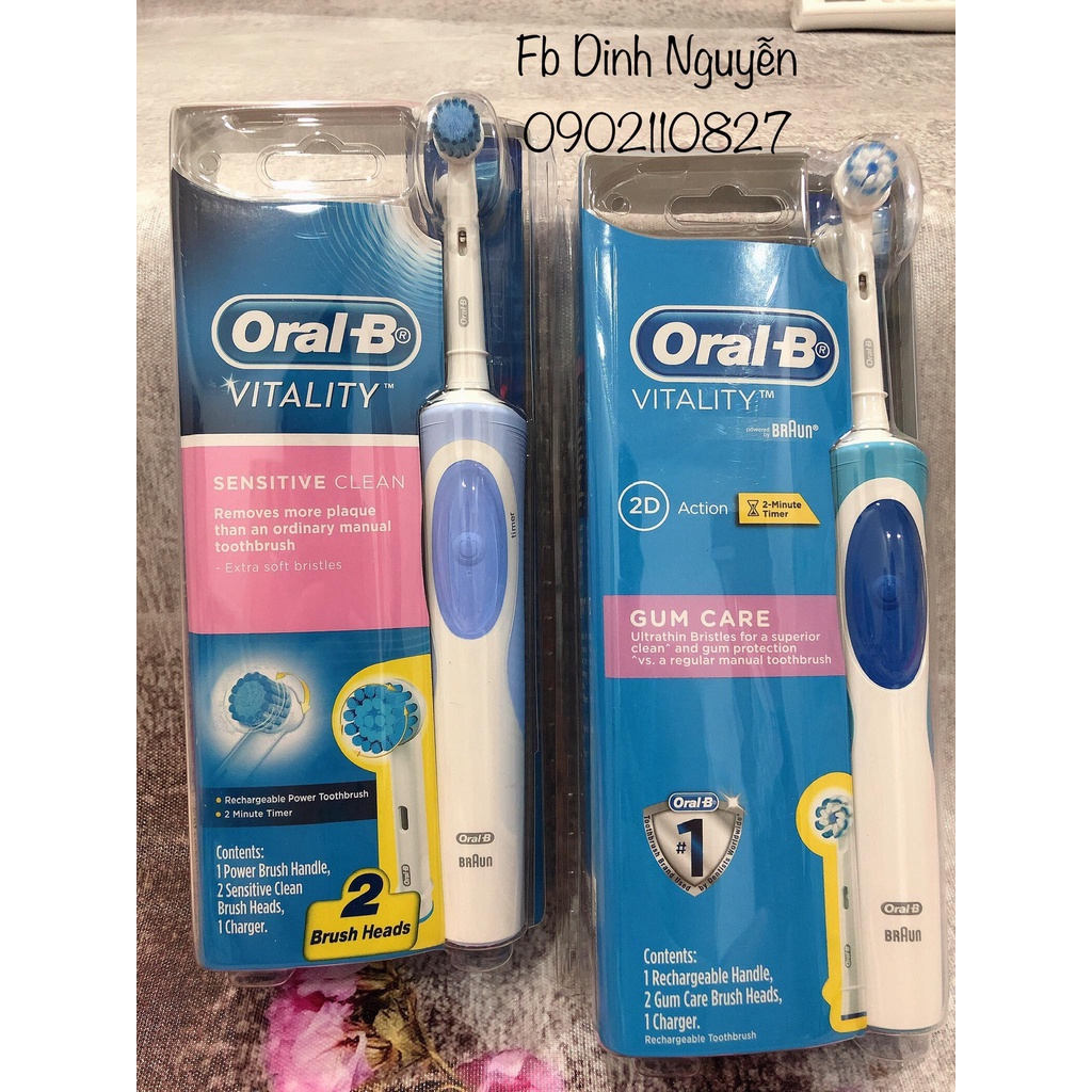 Bàn chải điện Oral B Cho Răng Nhạy Cảm Gum Care/Sensitive