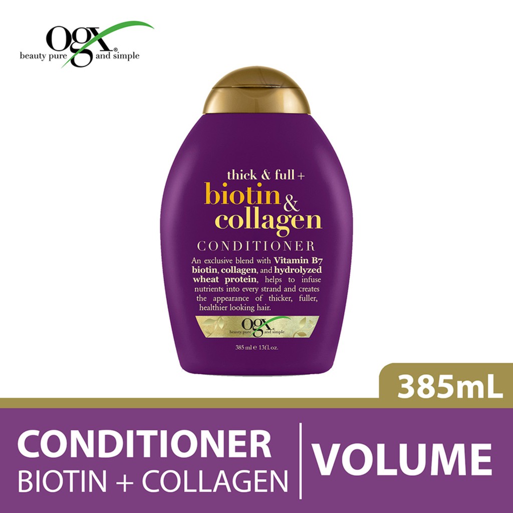 Dầu Xả Kích Thích Mọc Tóc OGX Thick & Full Biotin & Collagen Conditioner 385ml