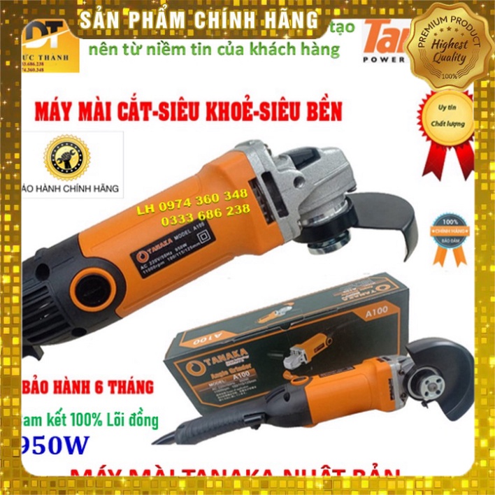 Chính hãng Máy mài tanaka Xuất xứ Nhật bản. Công suất 950w