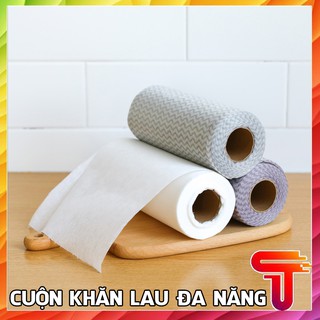 Cuộn 50 khăn giấy vải không dệt đa năng. Cuộn khăn lau - T3A2