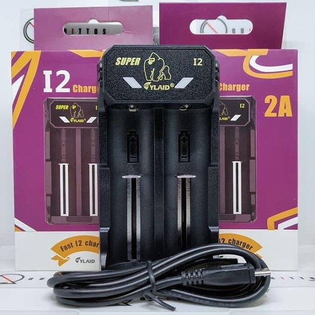 Bộ sạc pin 3v7 cylaid có đèn hiện thì mức pin hệ thống ngắt sạc và bảo vệ pin chính hãng (đôi 2 pin)