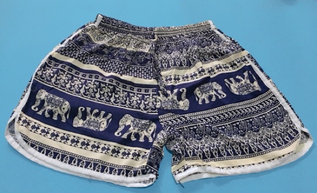 Quần đùi lanh viền thời trang (lanh Thái)