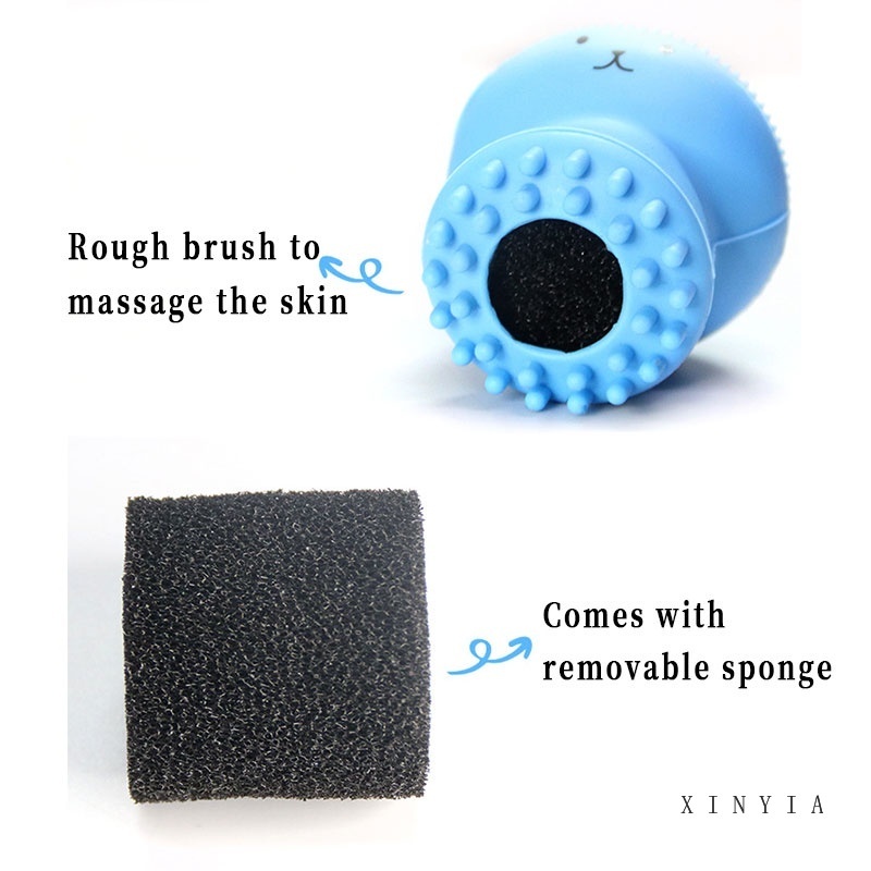 [Hàng mới về] Bàn chải rửa mặt silicon hình bạch tuộc cỡ nhỏ làm sạch lỗ chân lông