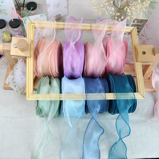 Ruy băng voan viền sóng biên kích thước 6cm