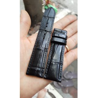 Dây đồng hồ da cá sấu size 18,20,22