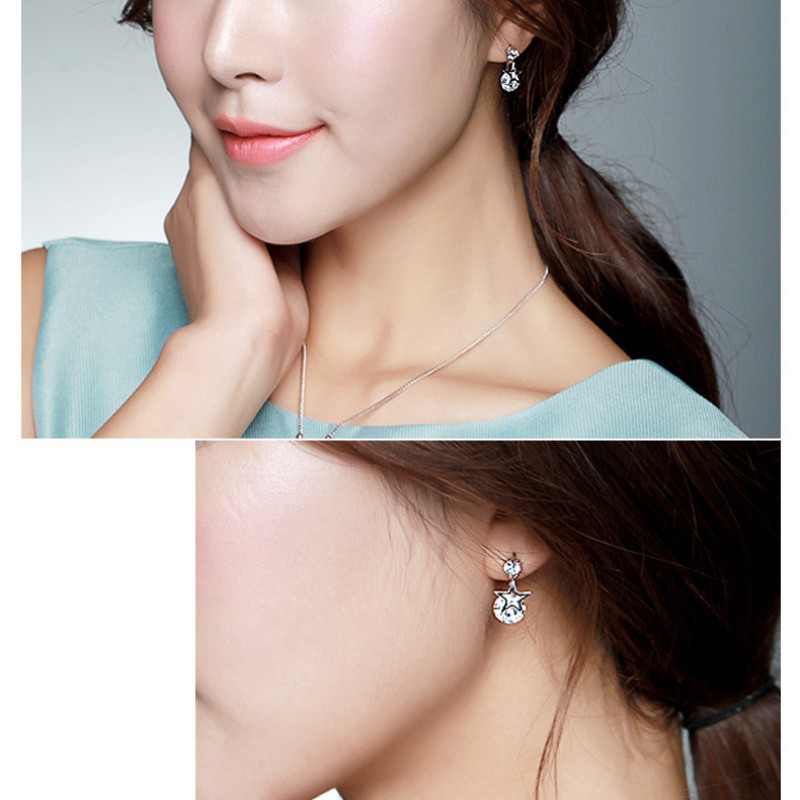 Khuyên Tai Ngôi Sao Đính Pha Lê Nhã Nhặn