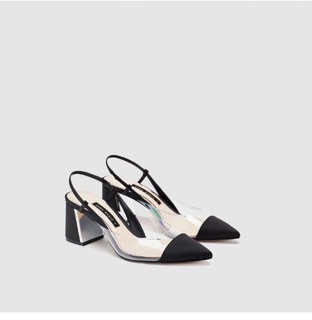 Guốc phối trong suốt zara